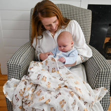Load image into Gallery viewer, LollyBanks - Woof Woof Baby Swaddle Blanket