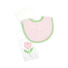 Load image into Gallery viewer, 3 Marthas Tulip Bib & Burp Set