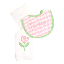 Load image into Gallery viewer, 3 Marthas Tulip Bib & Burp Set