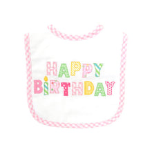 Load image into Gallery viewer, 3 Marthas Pink Happy Birthday Basic Bib