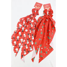 Load image into Gallery viewer, Love and Repeat - Christmas Theme Scarf Scrunchie Set