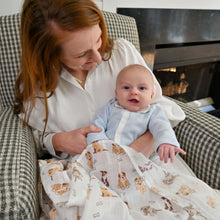 Load image into Gallery viewer, LollyBanks - Woof Woof Baby Swaddle Blanket