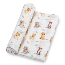 Load image into Gallery viewer, LollyBanks - Woof Woof Baby Swaddle Blanket
