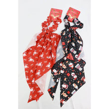 Load image into Gallery viewer, Love and Repeat - Christmas Theme Scarf Scrunchie Set