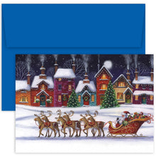 Load image into Gallery viewer, Masterpiece Studios - Santa & Sleigh Boxed Holiday Cards