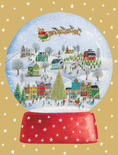 Load image into Gallery viewer, Caspari Winter Village Snowglobe Size C BC