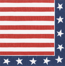 Load image into Gallery viewer, Caspari Red White & Blue Luncheon Napkin