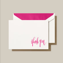 Load image into Gallery viewer, Crane Raspberry Thank You Note