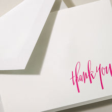 Load image into Gallery viewer, Crane Raspberry Thank You Note