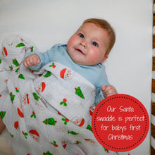 Load image into Gallery viewer, LollyBanks - Santa Claus is Coming to Town Christmas Baby Swaddle Blanket