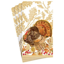 Load image into Gallery viewer, Caspari Woodland Turkey Guest Towel Napkin