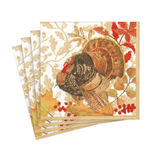 Load image into Gallery viewer, Caspari Woodland Turkey Luncheon Napkin