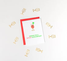 Load image into Gallery viewer, Bloody Good Bloody Mary Birthday Paper Clip Greeting Card