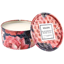 Load image into Gallery viewer, Voluspa Blackberry Rose Oud 2-Wick Tin Candle