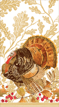 Load image into Gallery viewer, Caspari Woodland Turkey Guest Towel Napkin