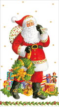 Load image into Gallery viewer, Caspari Jolly St. Nick Guest Towel Napkin