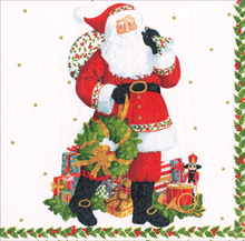 Load image into Gallery viewer, Caspari Jolly St. Nick Luncheon Napkin