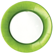 Load image into Gallery viewer, Caspari Linen Border Paper Dinner Plate
