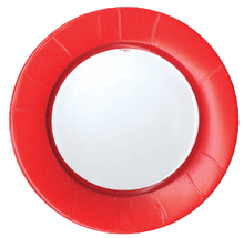 Load image into Gallery viewer, Caspari Linen Border Paper Salad Plate