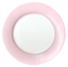Load image into Gallery viewer, Caspari Linen Border Paper Dinner Plate