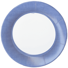 Load image into Gallery viewer, Caspari Linen Border Paper Salad Plate