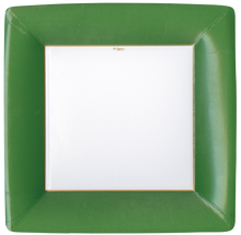 Load image into Gallery viewer, Caspari Grosgrain Square Paper Dinner Plate