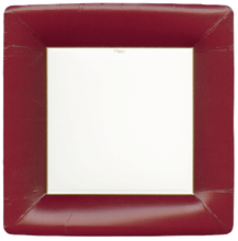 Load image into Gallery viewer, Caspari Grosgrain Square Paper Dinner Plate