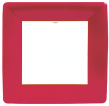 Load image into Gallery viewer, Caspari Grosgrain Square Paper Dinner Plate