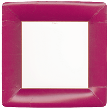 Load image into Gallery viewer, Caspari Grosgrain Square Paper Dinner Plate