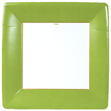 Load image into Gallery viewer, Caspari Grosgrain Square Paper Dinner Plate