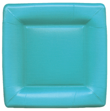 Load image into Gallery viewer, Caspari Grosgrain Square Paper Salad Plate