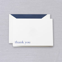 Load image into Gallery viewer, Crane Bodoni Blue Thank You Note
