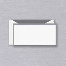 Load image into Gallery viewer, Crane Charcoal and Navy Bordered Monarch Card