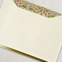Load image into Gallery viewer, Crane Engraved Red Florentine Thank You Note