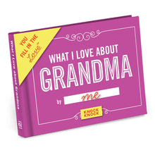 Load image into Gallery viewer, Knock Knock® What I Love about Grandma Fill in the Love® Book