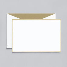 Load image into Gallery viewer, Crane Gold Bordered Correspondence Card