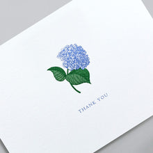 Load image into Gallery viewer, Crane Engraved Hydrangea Thank You Note