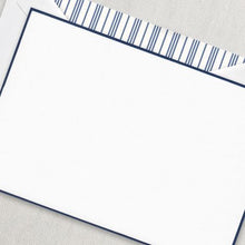 Load image into Gallery viewer, Crane Navy Bordered Pearl White Card