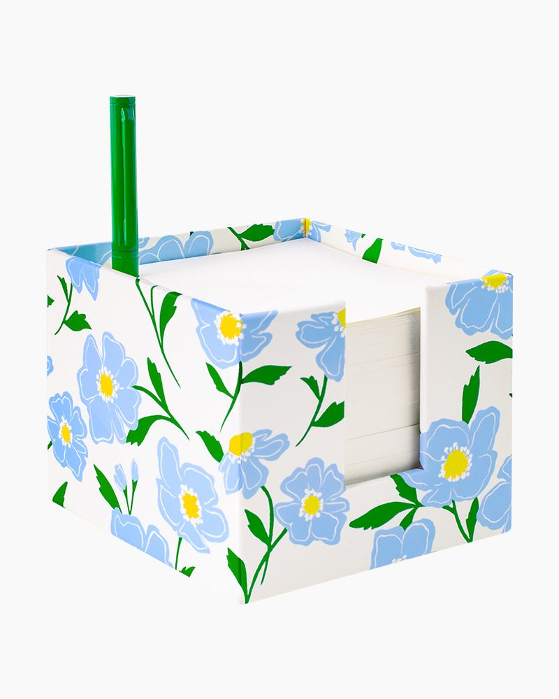 Sunshine Floral Note Cube with Pen