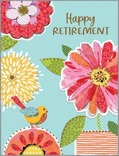 Load image into Gallery viewer, GINA B DESIGNS - Retirement Greeting Card - Birds and Blooms
