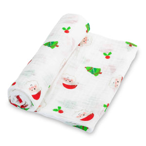 LollyBanks - Santa Claus is Coming to Town Christmas Baby Swaddle Blanket