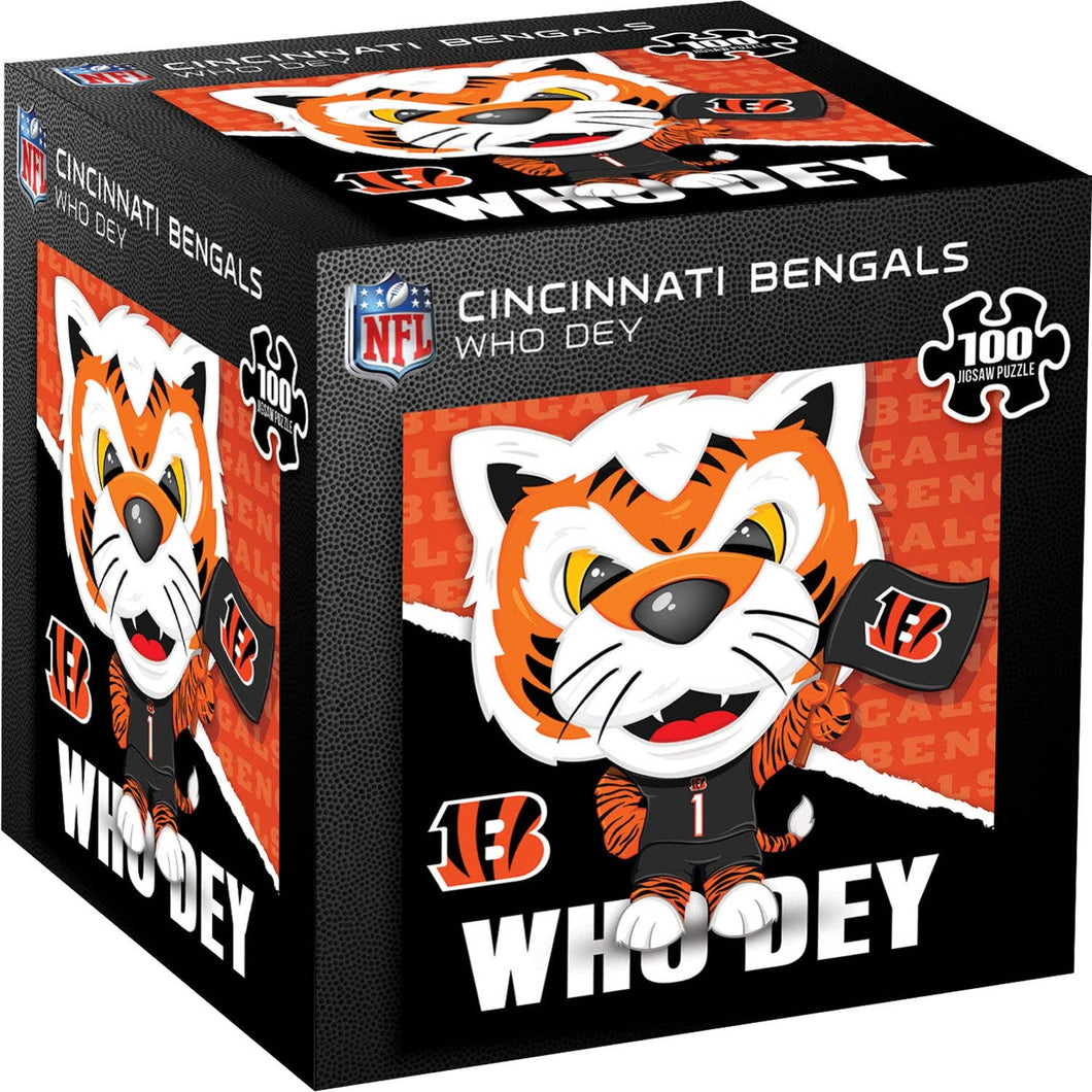 Masterpieces Puzzles - Who Dey - Cincinnati Bengals Mascot 100 Piece Puzzle