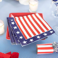 Load image into Gallery viewer, Caspari Red White &amp; Blue Luncheon Napkin
