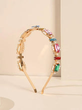 Load image into Gallery viewer, Faux Pearl &amp; Gemstone Decor Headband
