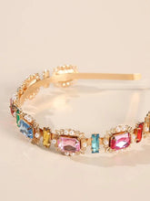 Load image into Gallery viewer, Faux Pearl &amp; Gemstone Decor Headband

