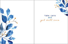 Load image into Gallery viewer, GINA B DESIGNS - Get Well Card - Blue Leaves
