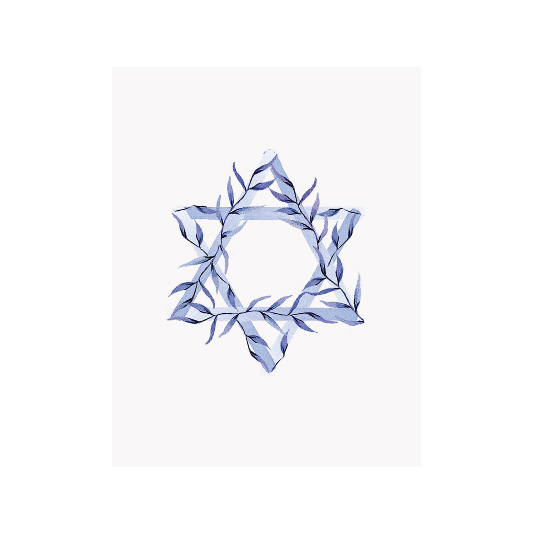 Brake Ink Stationery - Star of David Greeting Card: BOX SET OF 8