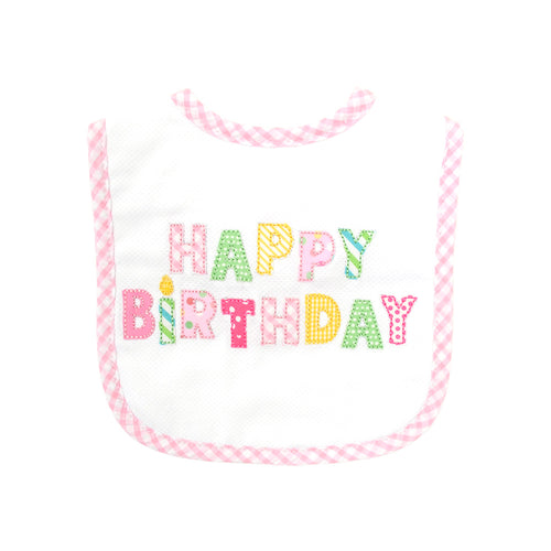 3 Marthas Pink Happy Birthday Basic Bib