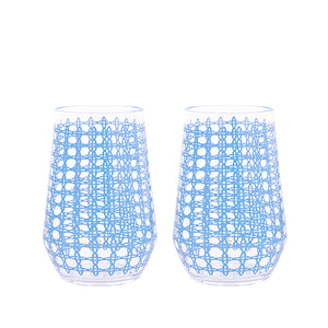 Caning Acrylic Wine Glass Set