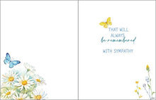 Load image into Gallery viewer, GINA B DESIGNS - Sympathy Card - Butterflies &amp; Daisies
